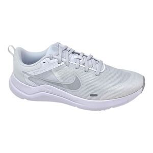 Nike Downshifter 12 Triple White Pure Platinum DD9293-100 NEW Men's Size 14